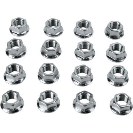 Kit 16 écrous plat de roue chromé 10x1.25mm