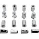Kit of 16 flat chrome wheel nuts 10x1.25mm