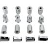 Kit of 16 chrome wheel nuts 10x1.25mm