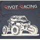 T-Shirt RIVOT Racing col V, couleur Navy