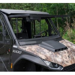 Opening windshield with wiper