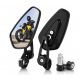 Universal motorcycle mirrors on handlebar end