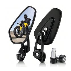Universal motorcycle mirrors on handlebar end