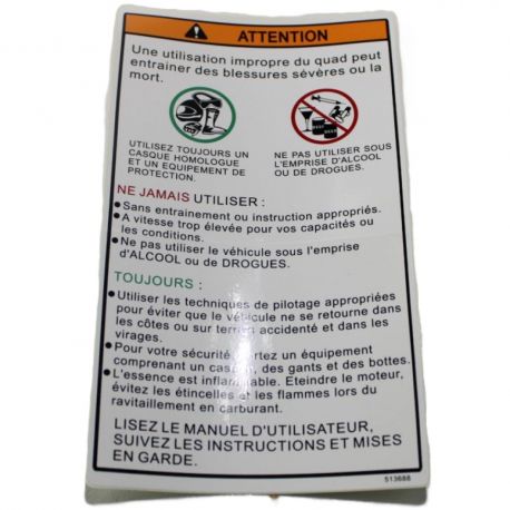 ETIQUETTE AVERTISSEMENT