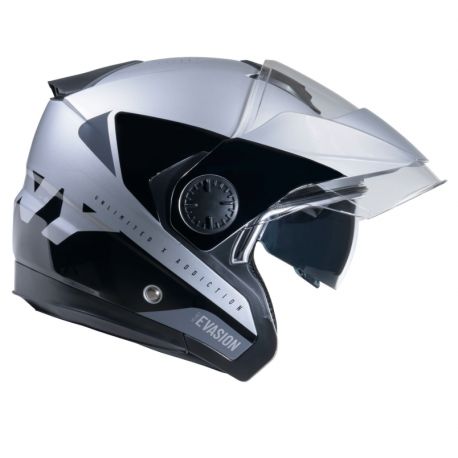 Casque Jet Kenny Evasion Graphic Silver Black
