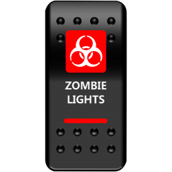 Blue zombie light toggle switches