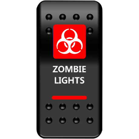 Interrupteurs basculant bleu zombie light