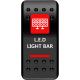 Interrupteurs basculant rouge pour rampe LED