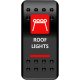 Blue rocker switches for ceiling light