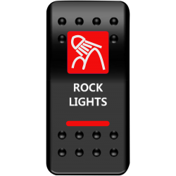 Red rocker switches for ceiling light