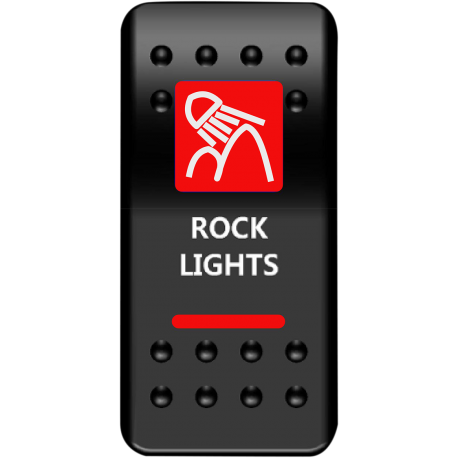 Red rocker switches for ceiling light
