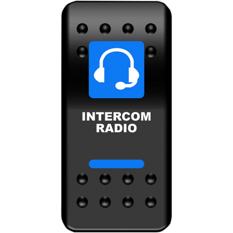 Interrupteurs basculant pour Intercom Radio Bleu