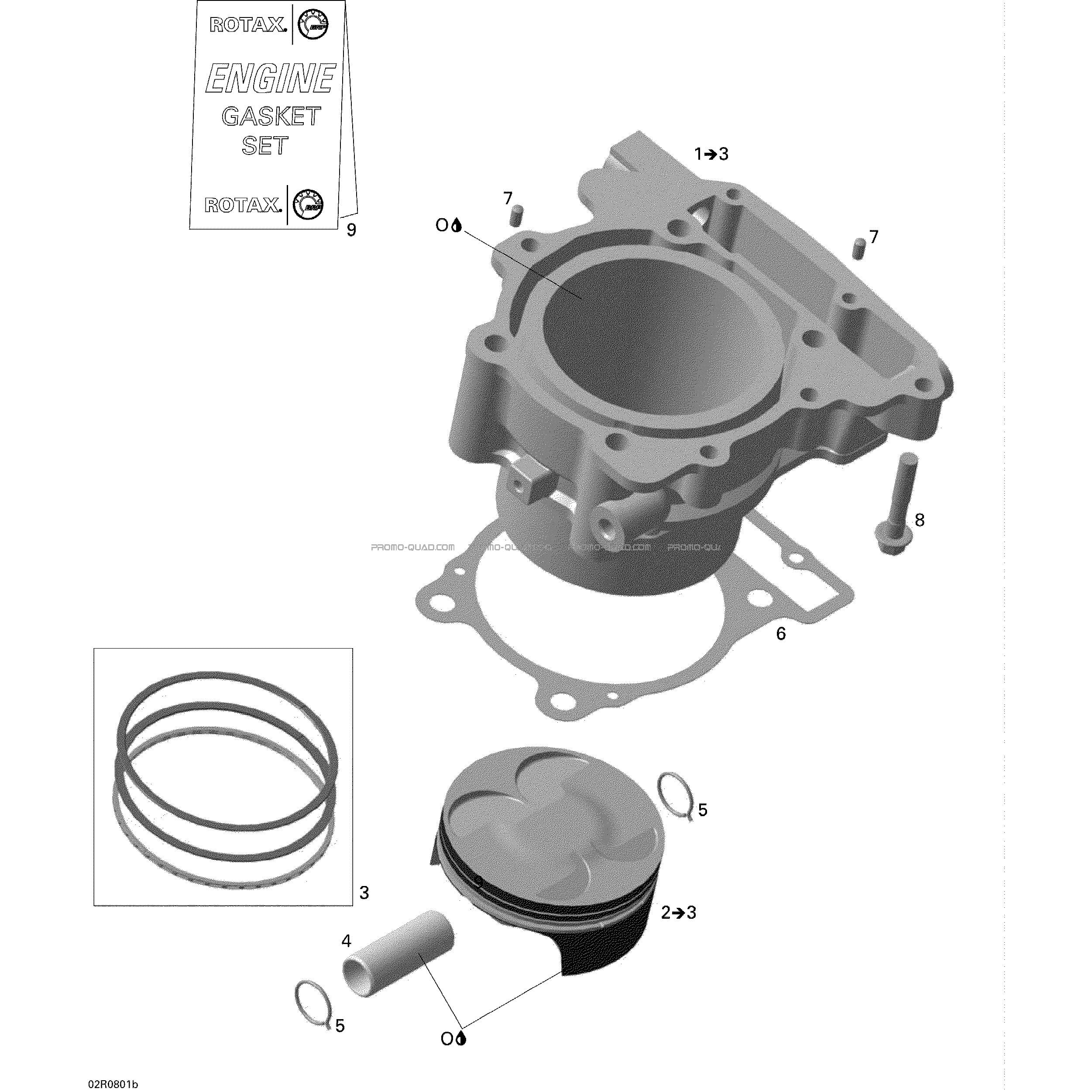 Culasse Et Piston  Can-am  2008 Toutes les cylindrées  Original parts OEMCulasse Et Piston  Can-am  2008 Toutes les cylindrées  Original parts OEM