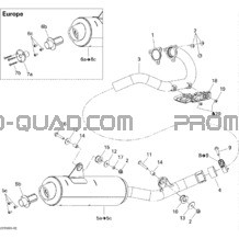 Système Échappement pour Can-am Toutes les cylindrées 2008 DS 450 X