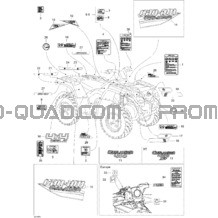Décalques pour Can-am Toutes les cylindrées 2008 Outlander 400 EFI STD