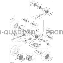 Système Entraînement Arrière XT pour Can-am Toutes les cylindrées 2008 Outlander 400 EFI XT