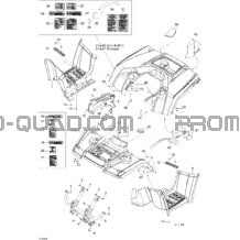 Carrosserie Et Accessoires 1 pour Can-am Toutes les cylindrées 2008 Outlander 400 EFI XT
