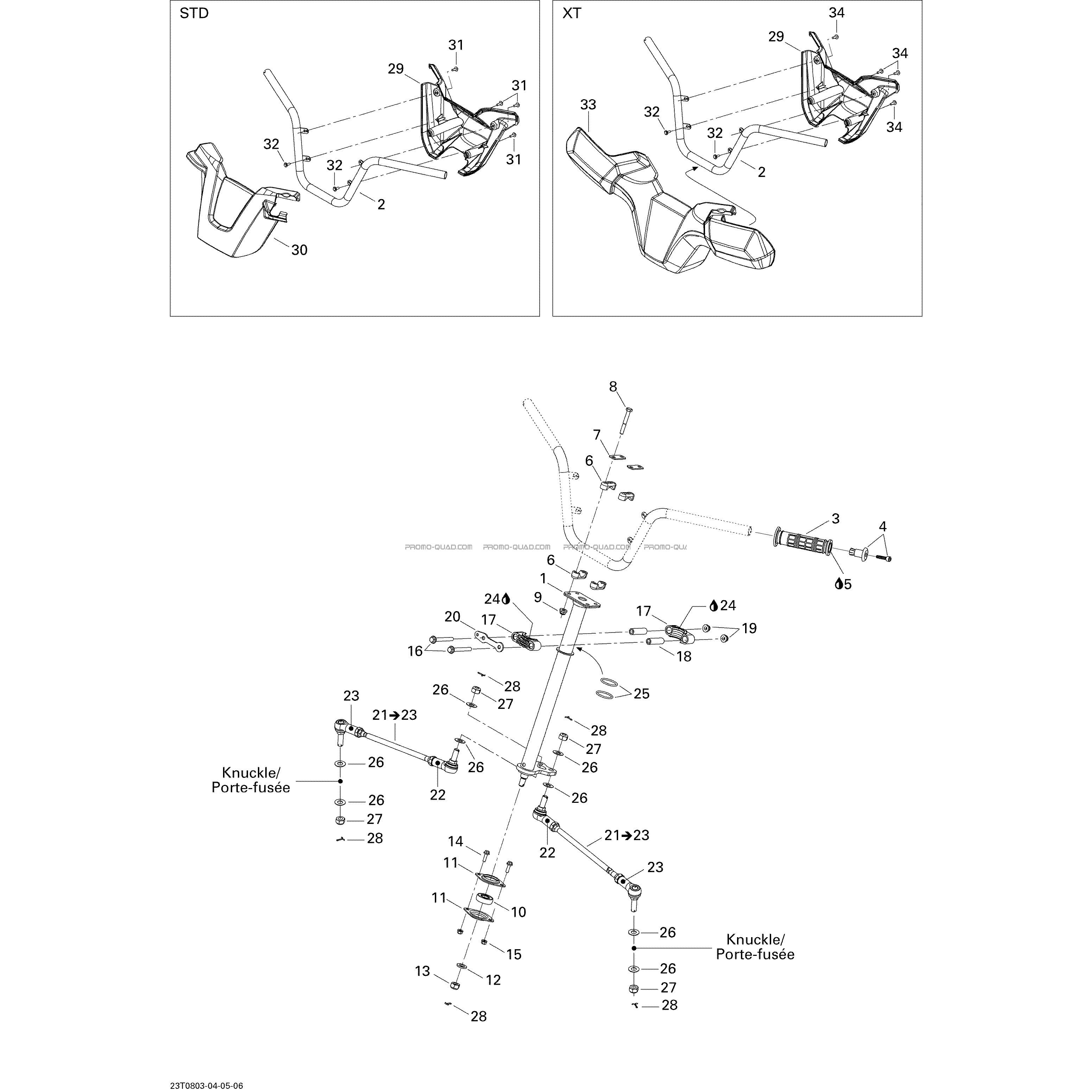 Direction STD  Can-am  2008 Toutes les cylindrées  Original parts OEMDirection STD  Can-am  2008 Toutes les cylindrées  Original parts OEM