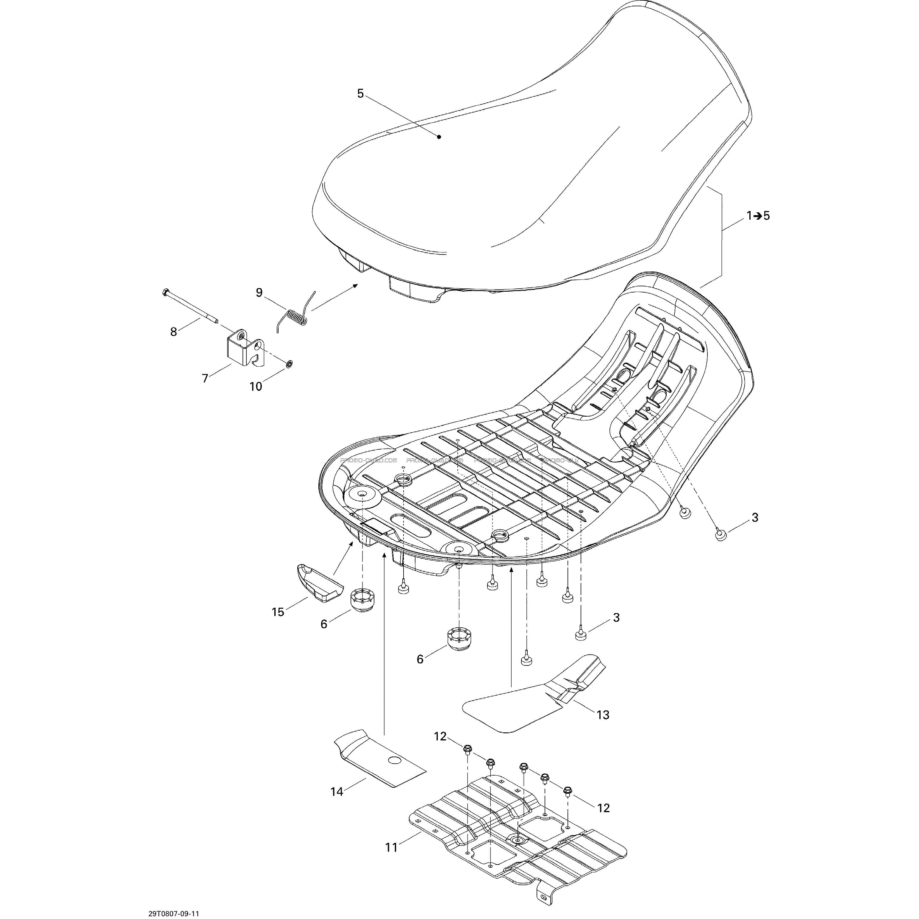 Siège  Can-am  2008 Toutes les cylindrées  Original parts OEMSiège  Can-am  2008 Toutes les cylindrées  Original parts OEM