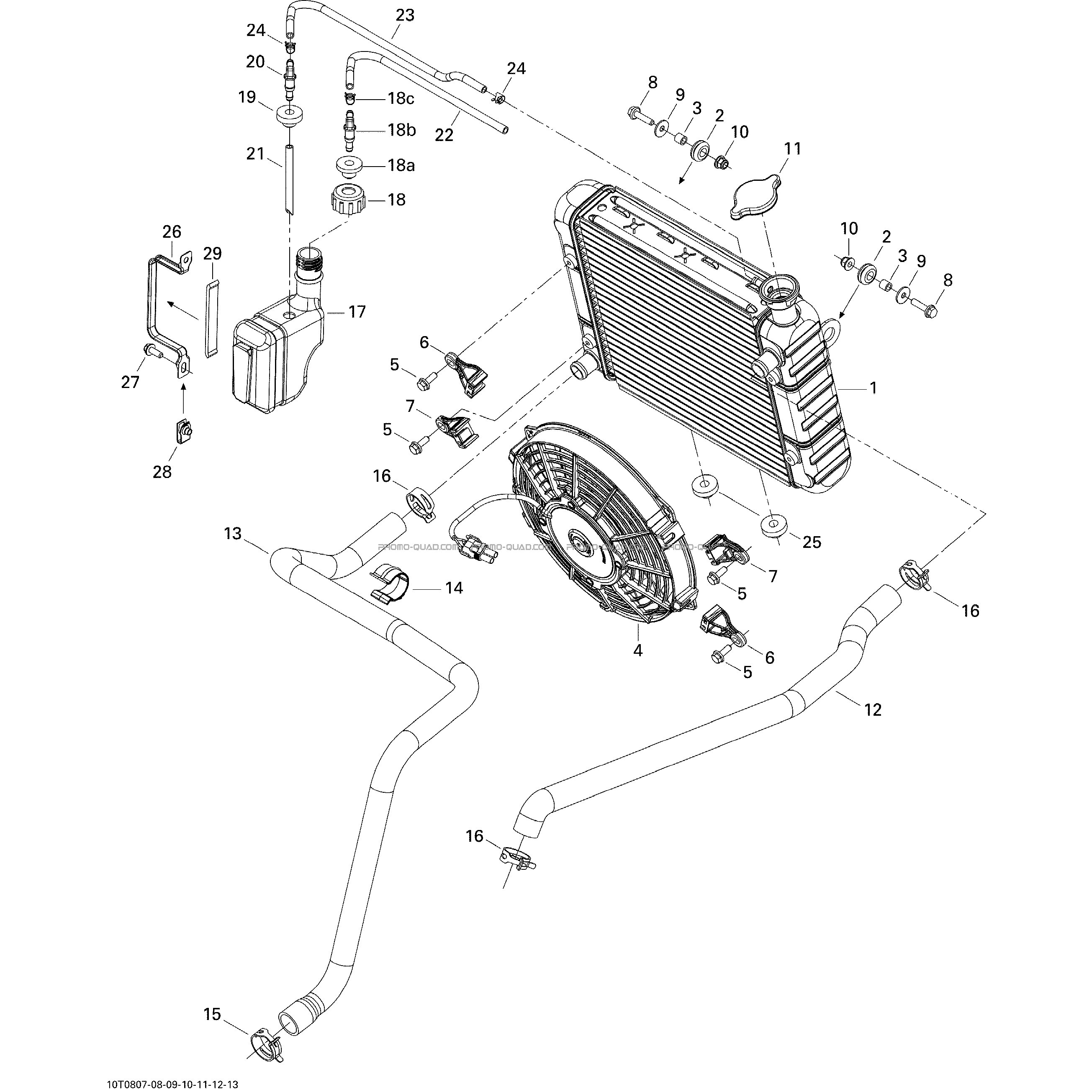 Système Refroidissement  Can-am  2008 Toutes les cylindrées  Original parts OEMSystème Refroidissement  Can-am  2008 Toutes les cylindrées  Original parts OEM