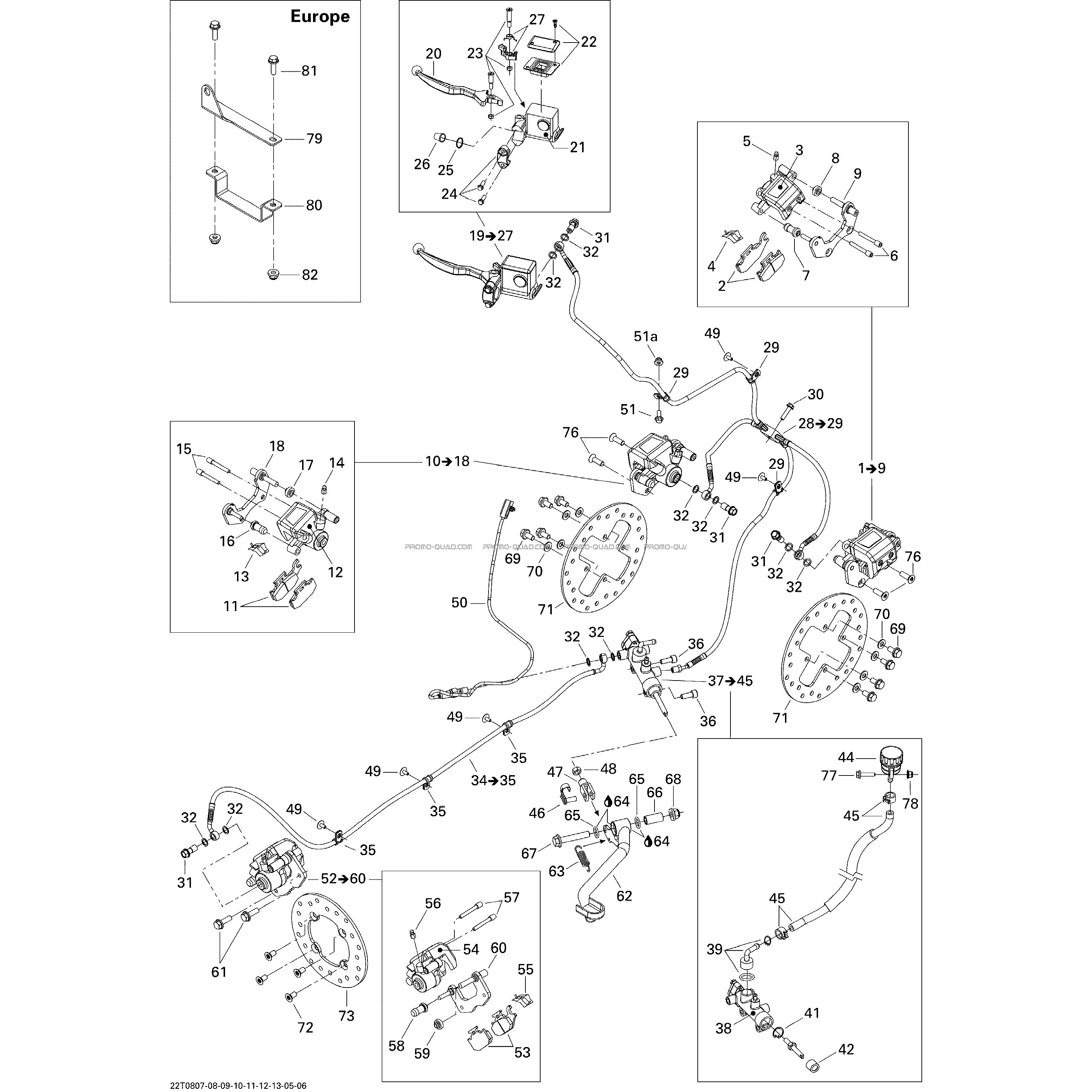 Freins Hydraulique  Can-am  2008 Toutes les cylindrées  Original parts OEMFreins Hydraulique  Can-am  2008 Toutes les cylindrées  Original parts OEM