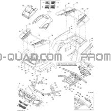 Carrosserie Et Accessoires 2 pour Can-am Toutes les cylindrées 2008 Outlander 650 STD