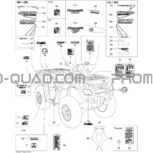 Décalques STD pour Can-am Toutes les cylindrées 2008 Outlander 650 STD