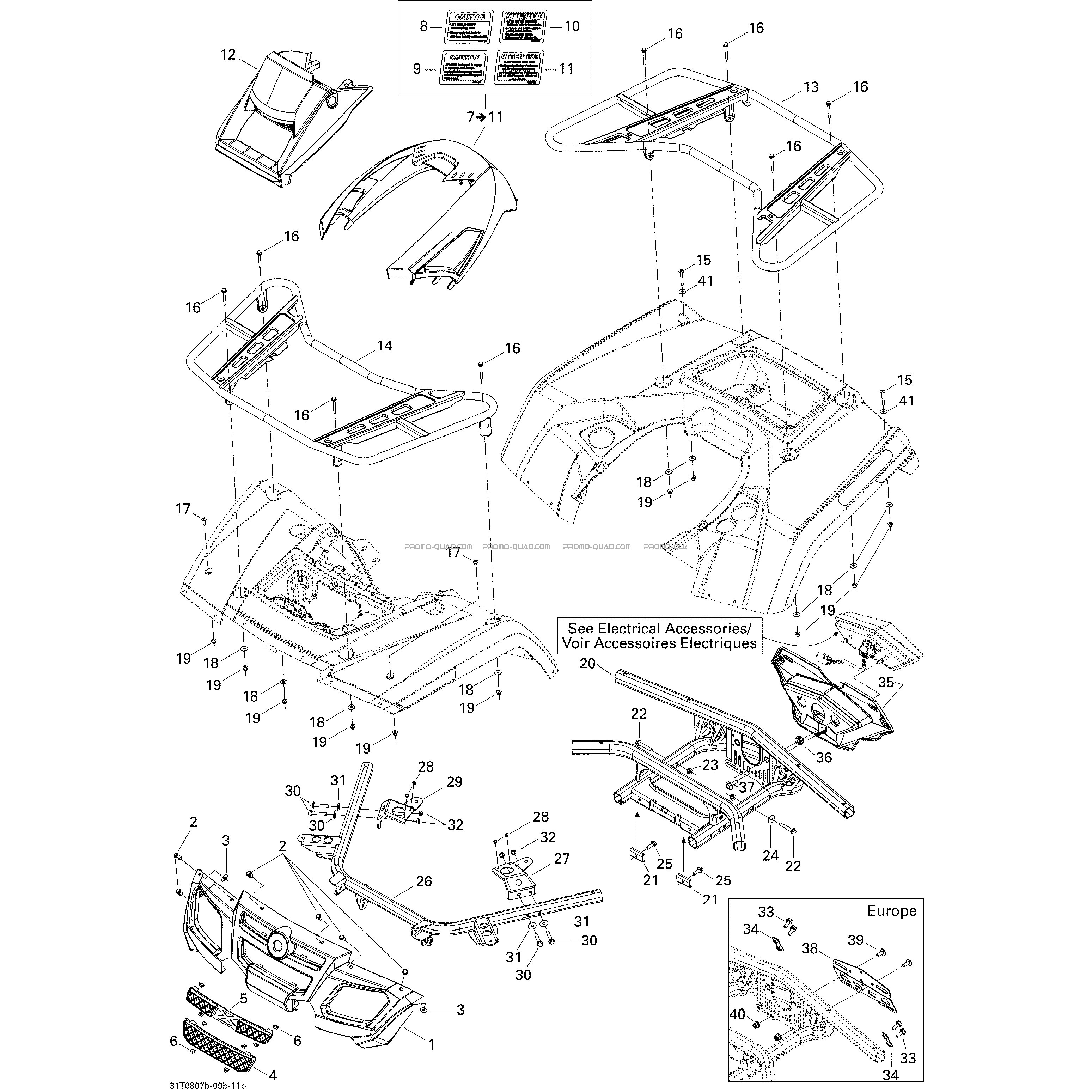 Carrosserie Et Accessoires 2  Can-am  2008 Toutes les cylindrées  Original parts OEMCarrosserie Et Accessoires 2  Can-am  2008 Toutes les cylindrées  Original parts OEM