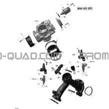 Collecteur Admission Air Et Carter De Papillon pour Can-am Toutes les cylindrées 2008 Outlander 800 XT