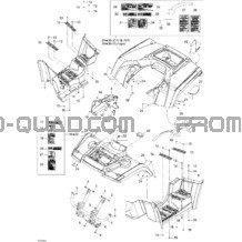 Carrosserie Et Accessoires 1 pour Can-am Toutes les cylindrées 2008 Outlander MAX 400 EFI STD
