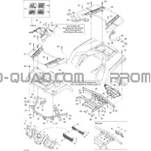 Carrosserie Et Accessoires 2 pour Can-am Toutes les cylindrées 2008 Outlander MAX 400 EFI STD