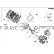 Vilebrequin et piston pour Can-am Toutes les cylindrées 2008 Outlander MAX 400 EFI XT