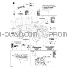 Décalques pour Can-am Toutes les cylindrées 2008 Outlander MAX 400 EFI XT