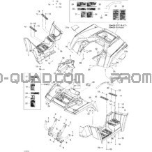 Carrosserie Et Accessoires 1 pour Can-am Toutes les cylindrées 2008 Outlander MAX 400 STD