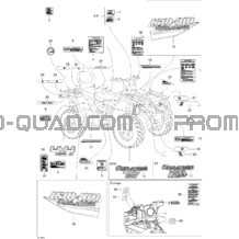 Décalques STD pour Can-am Toutes les cylindrées 2008 Outlander MAX 400 STD