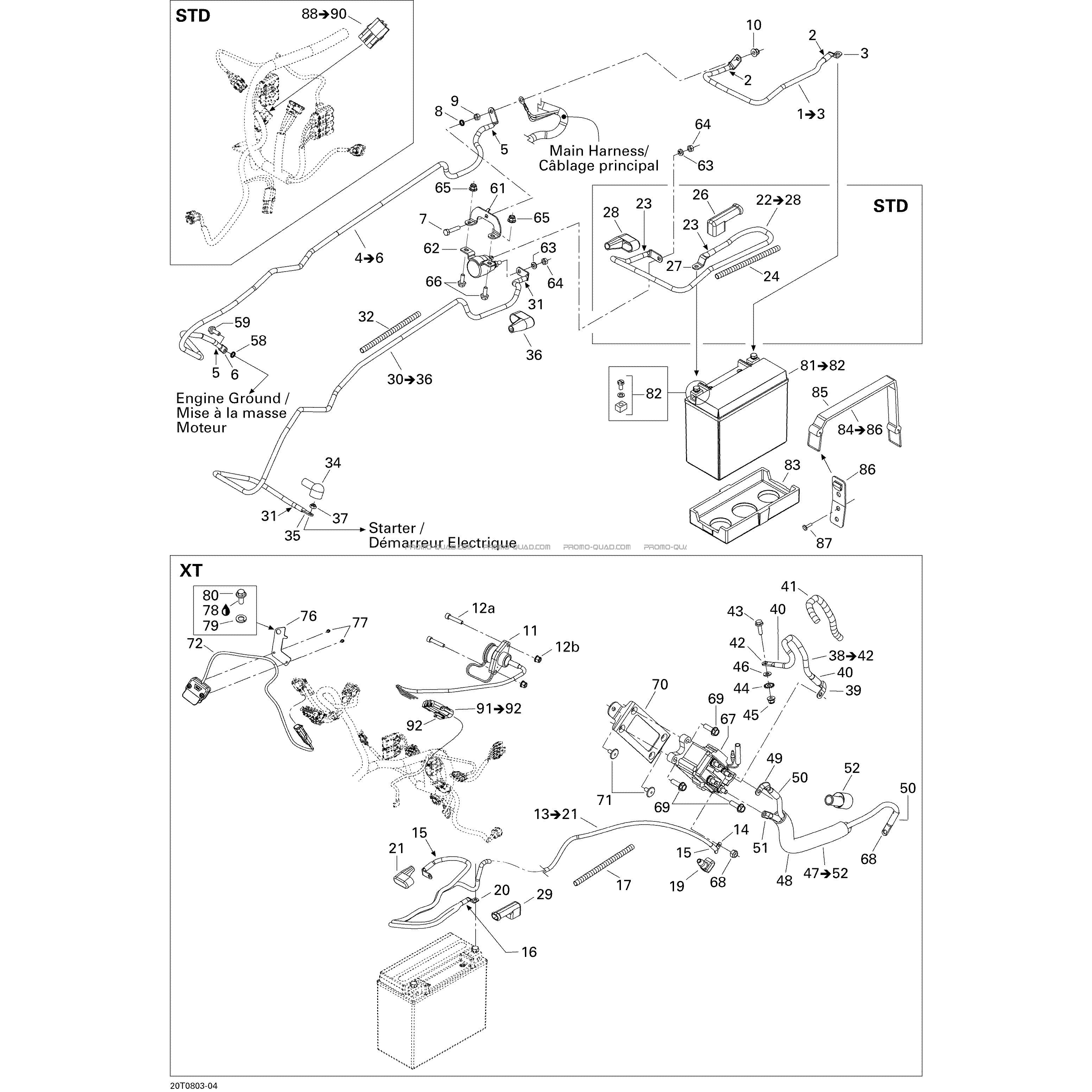 Système Électrique STD  Can-am  2008 Toutes les cylindrées  Original parts OEMSystème Électrique STD  Can-am  2008 Toutes les cylindrées  Original parts OEM