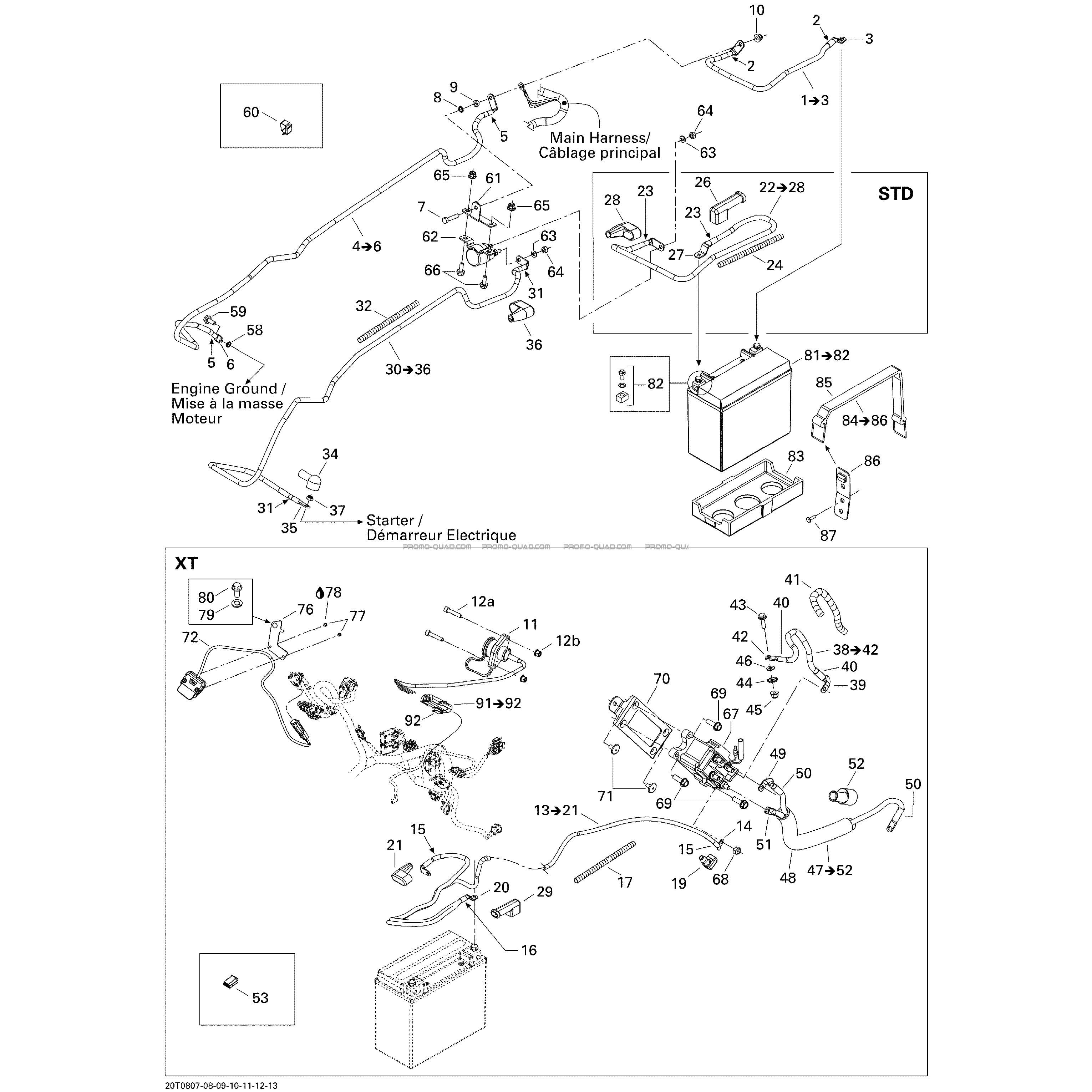 Système Électrique STD  Can-am  2008 Toutes les cylindrées  Original parts OEMSystème Électrique STD  Can-am  2008 Toutes les cylindrées  Original parts OEM