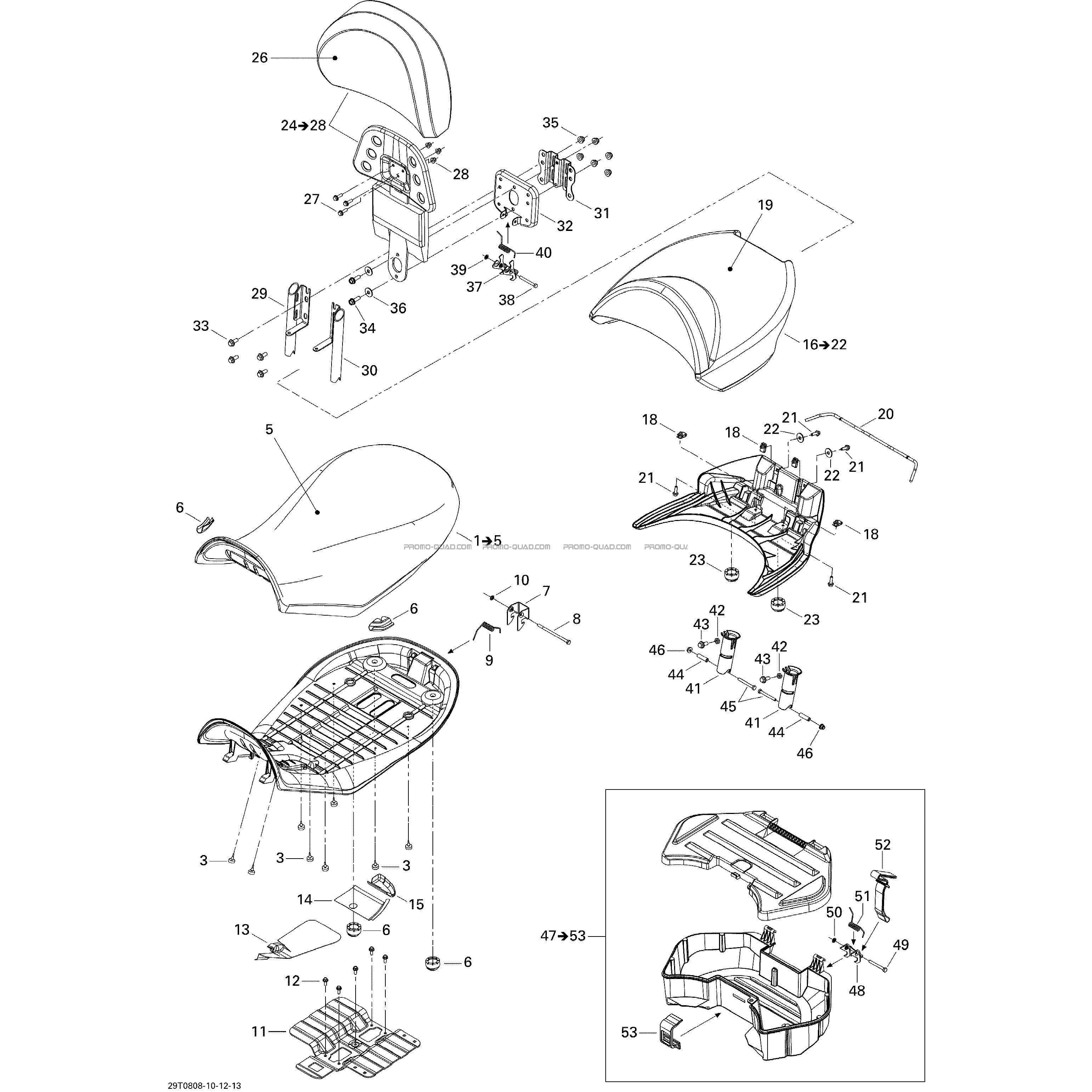 Siège  Can-am  2008 Toutes les cylindrées  Original parts OEMSiège  Can-am  2008 Toutes les cylindrées  Original parts OEM