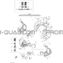 Carrosserie Et Accessoires 1 pour Can-am Toutes les cylindrées 2008 Renegade 500