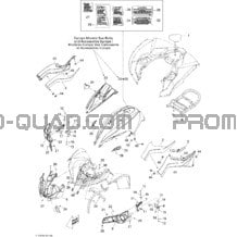 Carrosserie Et Accessoires 2 pour Can-am Toutes les cylindrées 2008 Renegade 500