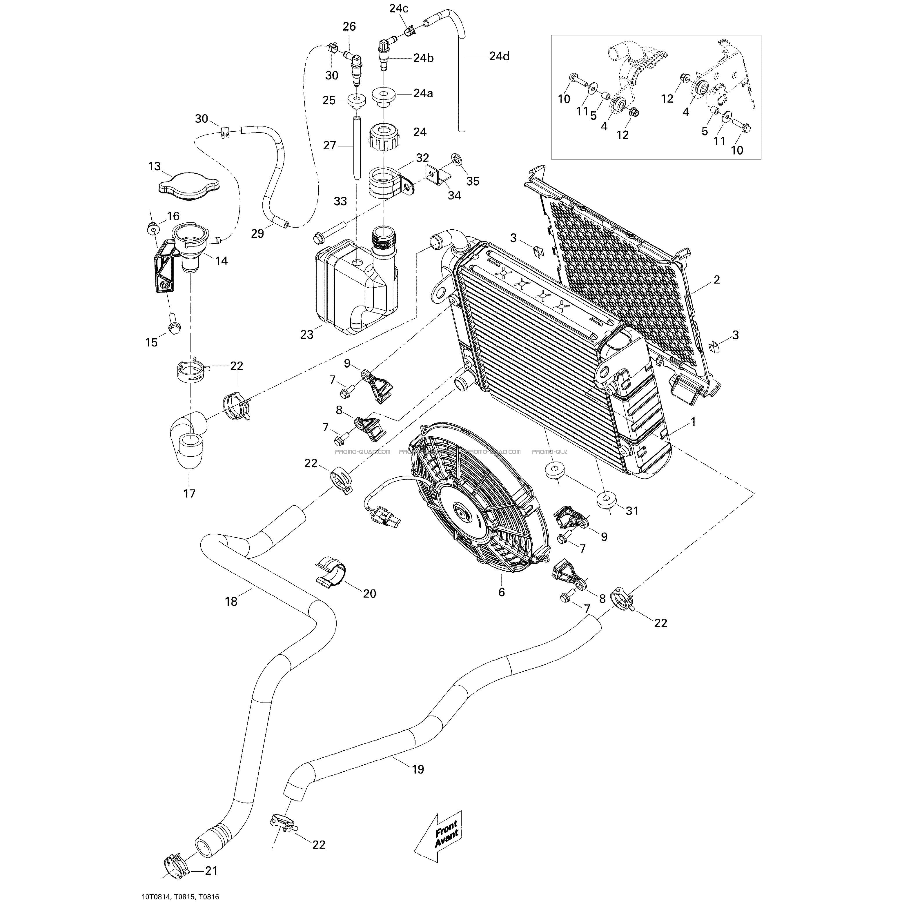 Système Refroidissement  Can-am  2008 Toutes les cylindrées  pièces OEMSystème Refroidissement  Can-am  2008 Toutes les cylindrées  pièces OEM