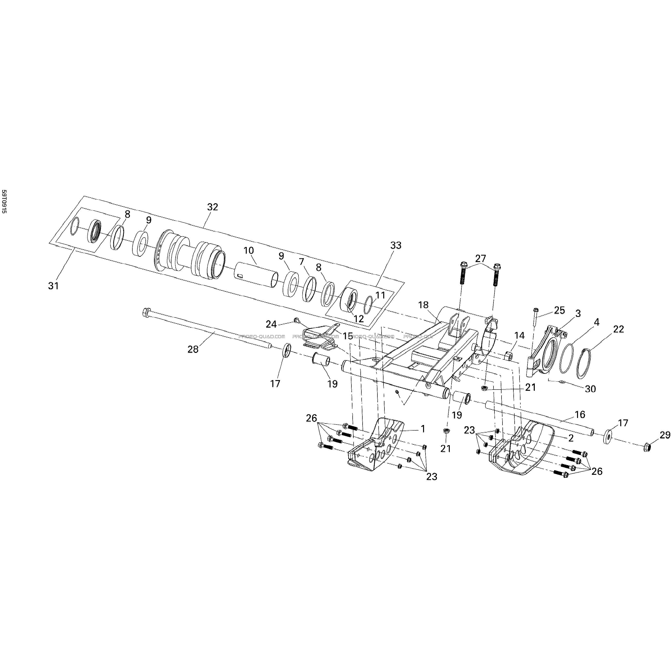 Bras Oscillant Arrière  Can-am  2009 Toutes les cylindrées  Original parts OEMBras Oscillant Arrière  Can-am  2009 Toutes les cylindrées  Original parts OEM
