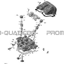 Culasse pour Can-am Toutes les cylindrées 2009 DS 450 CE STD & X (3F9D