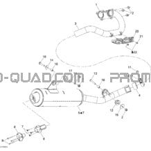 Système Échappement pour Can-am Toutes les cylindrées 2009 DS 450 CE STD & X (3F9D