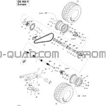 Système Entraînement Arrière pour Can-am Toutes les cylindrées 2009 DS 450 CE STD & X (3F9D