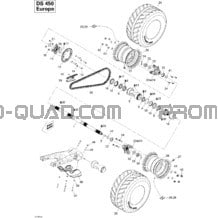 Système Entraînement Arrière pour Can-am Toutes les cylindrées 2009 DS 450 CE STD & X (3F9D