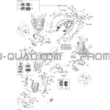Carrosserie Et Accessoires pour Can-am Toutes les cylindrées 2009 DS 450 CE STD & X (3F9D