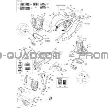 Carrosserie Et Accessoires pour Can-am Toutes les cylindrées 2009 DS 450 CE STD & X (3F9D