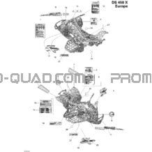 Décalques pour Can-am Toutes les cylindrées 2009 DS 450 CE STD & X (3F9D