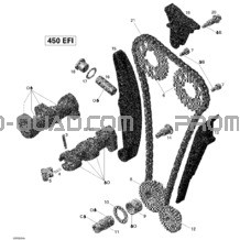 Arbre À Came Et Chaîne De Distribution pour Can-am Toutes les cylindrées 2009 DS 450 Xxc